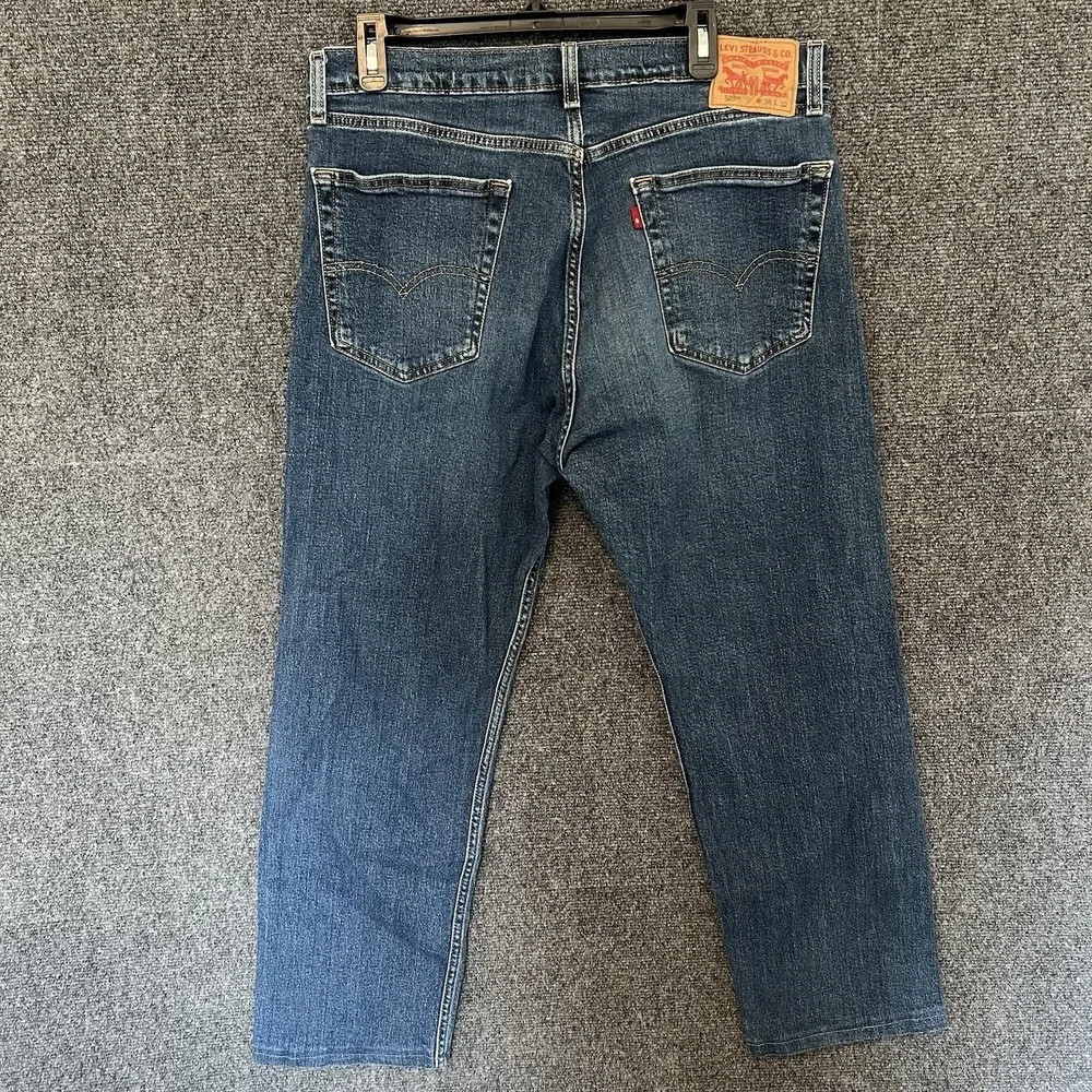Levis 505 Regular Fit Jeans Mens Blue Denim Cotton Stretch High Rise 36x32